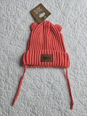 Deux Par Deux Cotton Baby Toddler Chunky Rib Knit Hat 18-24 Months